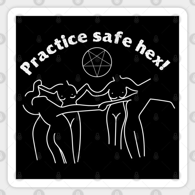 Practice Safe Hex Sticker by SpaceDogLaika